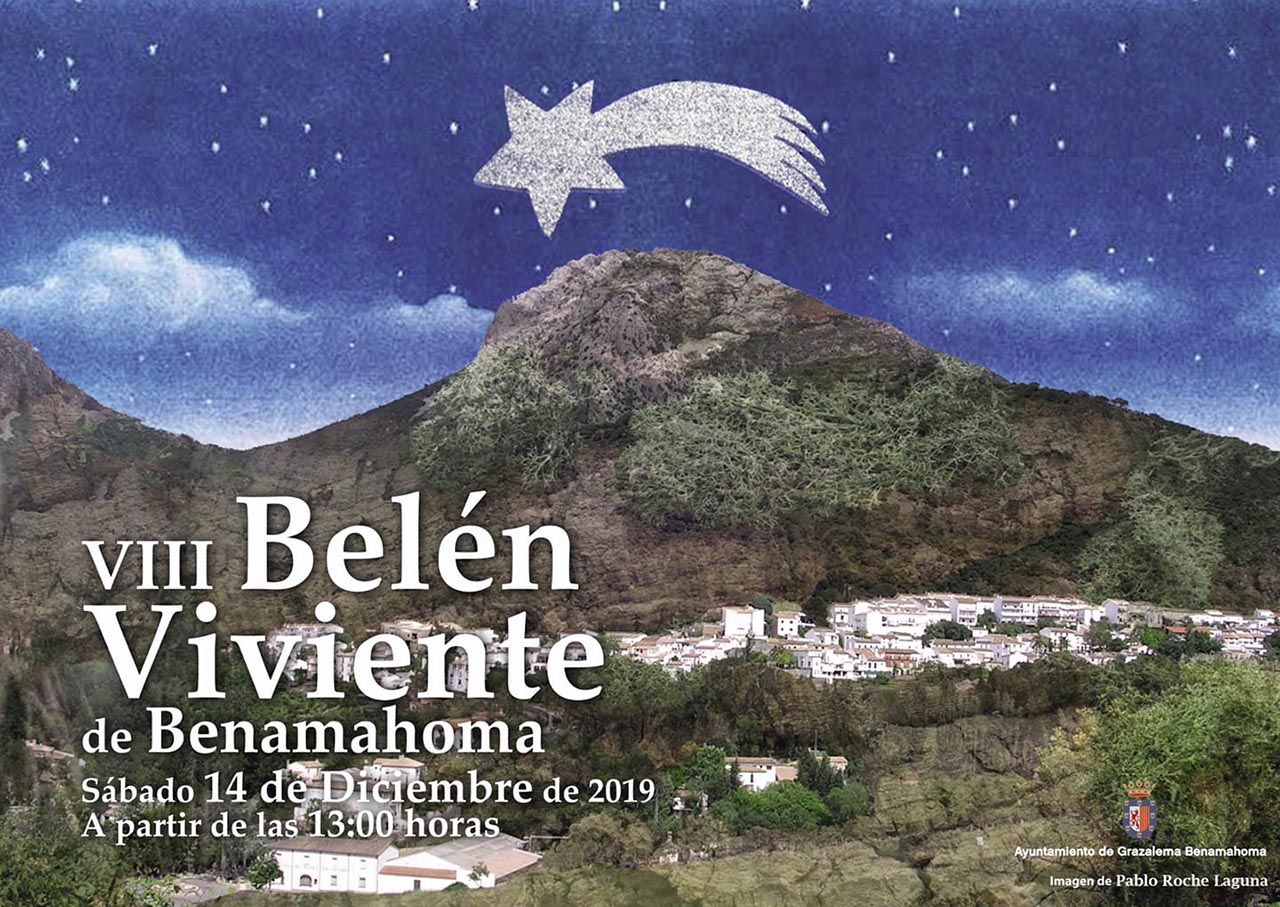 Cartel anunciador del Belén Viviente de Benamahoma 2019